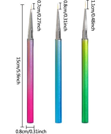 Liner Brushes - Professional Brushes | Brush for Long Thin Details Fine Drawing Liner Brush Polish Painting 7/9/11mm - Buy Online on GoSupps.com