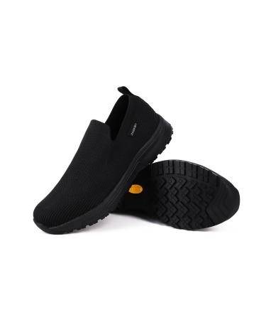 AEHAO Waterproof Work Shoes for Men - Non Slip Shoes for Men Food Service Breathable Chef Shoes Comfortable Kitchen Shoes Slip Resistant Work Sneaker for Restaurant Walking Standing 9.5 Black