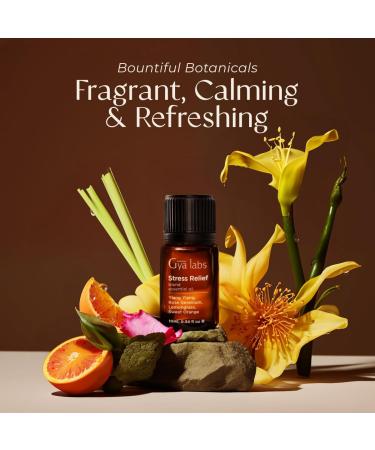 Gya Labs Stress Relief Essential Oil Blend for Diffuser & Aromatherapy - 100% Pure Natural Stress Relief Oils for Calming Diffusion Soothing & Self-Care (0.34 Fl Oz) - Buy Online on GoSupps.com