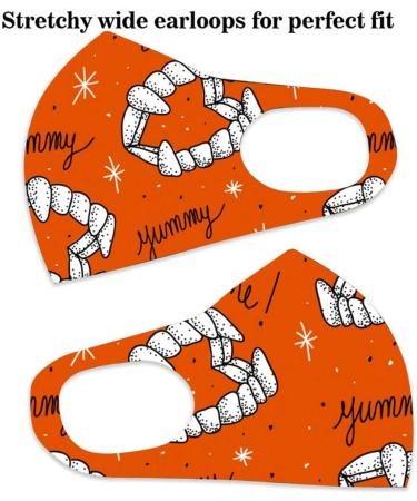 Yliquor 5pc Adult Halloween Mouth Mask for Protection Face and Nose Health Washable Earloop Mask Reusable Washable for Men Women Adults (5 PC H) - Buy Online on GoSupps.com