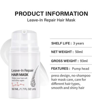 Leave-in hair cream Repair Hair Mask 50ml collagen hair mask dry and damaged hair mask moisturizing hair mask for extreme and coarse hair (2PC) - Buy Online on GoSupps.com
