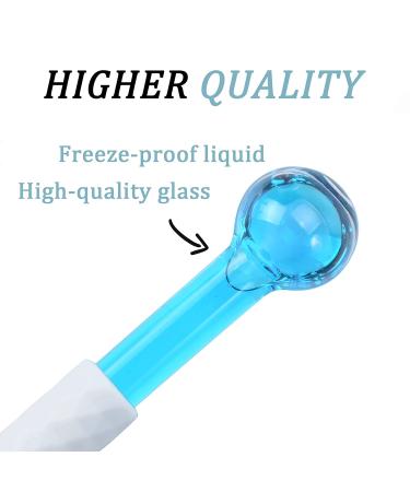 CIBLUTY ICE GLOBES SMALL BALLS for Eyes  2 PCS Blue Facial Globes for Massage Tool  Facial Roller Cold Skin Massagers  Tighten Skin  Reduce Puffiness and Dark Circles  Enhance Circulation Small blue - Buy Online on GoSupps.com
