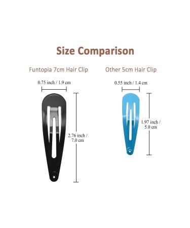 Funtopia 40 Pcs Women Hair Clips, 2.8 Inch No Slip Metal Clips for Thick Hair in Brown & Black - Buy Online on GoSupps.com