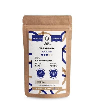 cafe bonnac Caf Bonnac Ground Coffee Ecuador Vilcabamba 1kg | 100% Sweet and Delicate Arabica | Notes of Honey Almond and White Flowers | Artisan Roast | Filter Piston & Gentle Methods Compatible