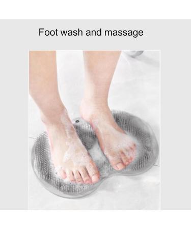 Shower Back Scrub Mat - Non-Slip Textured Surface Soft Bristles | 4 Pack Foot Cleaner & Massage Mat for Ultimate Shower Comfort - Buy Online on GoSupps.com