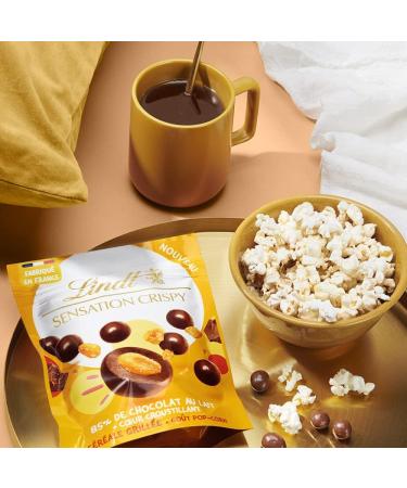 Lindt - Sachet de billes C r ale Grill e SENSATION CRISPY - Chocolat au Lait Go t Pop-Corn 140g (Lot de 3) 140g (Lot de 3) POP-CORN - Buy Online on GoSupps.com