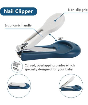 Vicloon Baby Nail Kit - 6Pc Set for Newborns & Toddlers | Nail Clippers, Scissor, Earpick, File, Tweezer | Baby Nail Care Tool in Blue - Buy Online on GoSupps.com