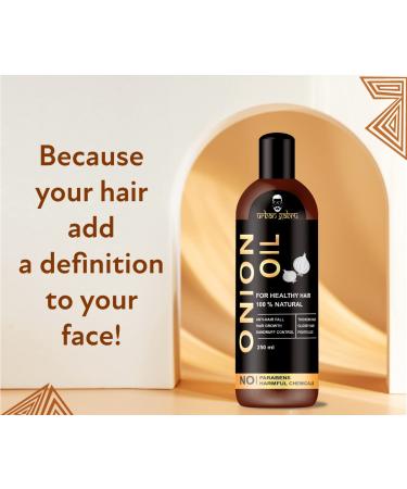 Organic Urbangabru Onion Oil for Hair Growth | 8 Fl Oz Onion Juice Hair Oil for Dry Damaged Hair - Buy Online on GoSupps.com
