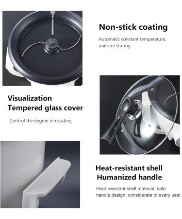 Home Coffee Roaster 1200W Electric Coffee Roaster For Coffee Beans Nuts Peanuts Cashews Chestnuts 0-240 C Non-stick Coating Coffee Roaster Shop/Home Red - Buy Online on GoSupps.com