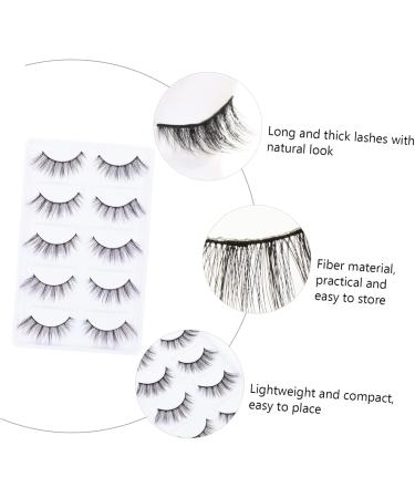 LALAFINA 5 Pairs False Eyelashes Eyelash Artificial Eyelashes Handmade Eyelashes Elf Eyelashes Glue False Lashes Wispy Eyelashes Faux Dramatic Eyelashes Artificial Fiber Cross 3d - Buy Online on GoSupps.com