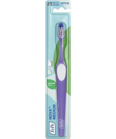 TEPE Nova Medium Toothbrush for Teenagers & Adults - Ergonomic Non-Slip Handle | 1 Pack - Buy Online on GoSupps.com