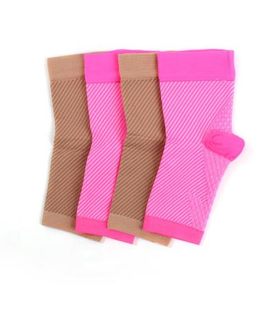 1 Pair Sports Accessories Ankle Protection Sleeve Ankle Protection Brace Ankle Protector Ankle Support Socks Elastic Socks Plantar Socks Sole of Foot Pink L Pink