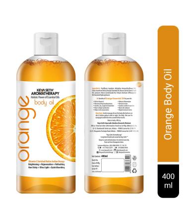 Keya Seth Aromatherapy Skin Defence Orange Body Oil - Non-Sticky Massage Oil for Daily Use | Enriched with Orange & Vitamin C | 400ml - For Men & Women - International Shipping Available - Buy Online on GoSupps.com