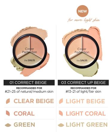 THE SAEM Cover Perfection Triple Pot Concealer - Correct Beige - Buy Online on GoSupps.com