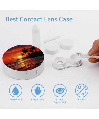 Buy Tropical Sunset Contact Lens Case | Portable Travel Storage Box for Contact Lenses - International Shipping Available - Buy Online on GoSupps.com