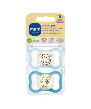MAM Day & Night Air Silicone Pacifiers 16+ | 4-Pack with Sterilizer Boxes - Perfect for Baby Care - Buy Online on GoSupps.com