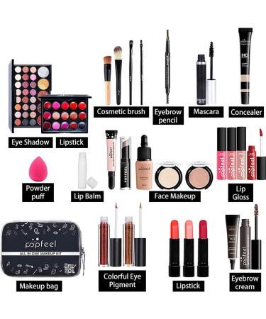 Professional Makeup Set - Newooh Cosmetic Starter Kit | Portable Travel Makeup Palette | Full Size Eyeshadow Face Powder & Lip Gloss | Perfect Birthday & Xmas Gift for Teens & Adults - Buy Online on GoSupps.com