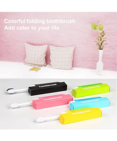 TEEGXDY 5PCS Travel Toothbrush Set - Soft Foldable & Movable - Perfect for Family Trips Camping & School - Buy Online on GoSupps.com