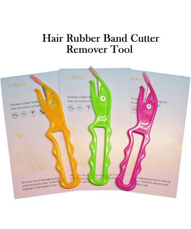 Hair Elastic Band Cutter for Kids - 3pc Hair Tie Remover Tool + 50pc Clear Elastic Hair Rubber Bands - Buy Online on GoSupps.com