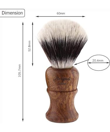 Haryali London Synthetic Silvertip Shaving Brush - Wooden Handle for Extra Lather - Ideal for Shaving Creams and Soaps - Buy Online on GoSupps.com