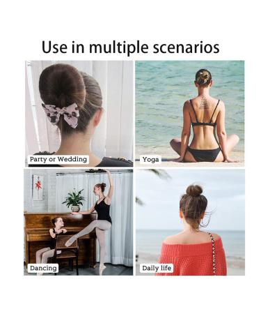 3-Piece Donut Hair Bun Maker Set with Elastic Bands & U-Shape Hairpins - Perfect for Girls & Women - Black - Buy Online on GoSupps.com
