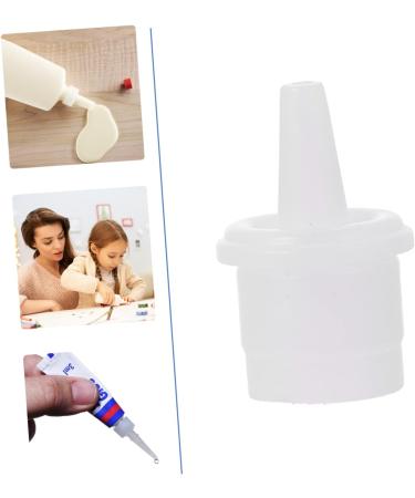 100pcs Eyelash Glue Replacement Heads - Universal White Plastic 2x1.3cm for Perfect Application - Buy Online on GoSupps.com