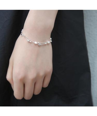 Oralgo's Cute Double-Layer Chain Bracelet | Aesthetic Fashionable Wrist Jewelry for Women | Stylish Alloy Material - Buy Online on GoSupps.com