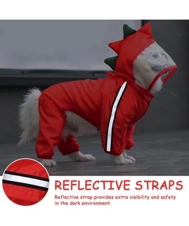 Dog Raincoats Waterproof for Small Medium Dogs Clear Hooded Dog Raincoats Dog Raincoat Jacket with Reflective Strips Dog Rain Coat Jacket with Legs Full Coverage Dog Waterproof Coat (L) - Buy Online on GoSupps.com
