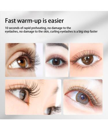 Ladies Electric Eyelash Curler Fast Heating Long Lasting Aluminium Pipe Battery Powered Makeup Tools Beauty Supplies Pink - Buy Online on GoSupps.com