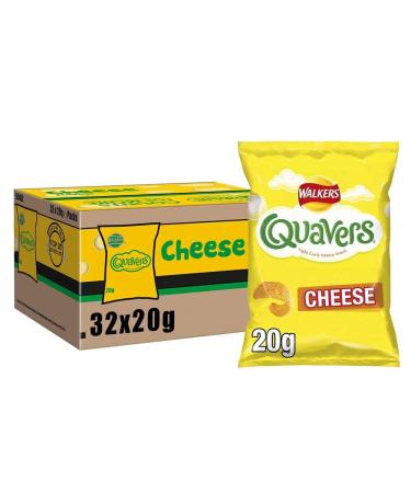 Walkers Quavers Cheese Snacks Crisps 32x20g (Wholesale Box)