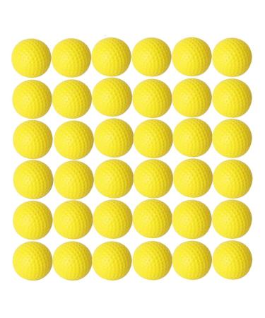 Dsmile 36 Pack Foam Golf Practice Balls Light Soft Elastic Training Multifunction Sport Balls Yellow*36