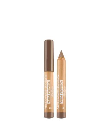 Deborah Milano - Pure Formula Eyebrow Pencil, 01 Light Brown, high tolerance pencil, long-lasting, waterproof, gives volume and structure