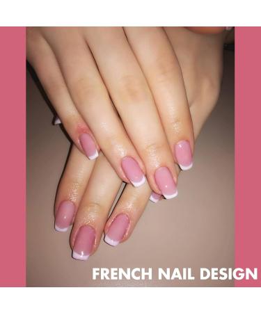 Gel Nail Polish Set for French Tips French Manicure Nail Polish White & Jelly Pink Nail Polish with Stamping Tool Soak Off UV Gel Nail Polish Kit for Starter DIY Home French Nail Tips Design - Buy Online on GoSupps.com