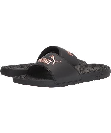 PUMA Women's Cool Cat Bold Slide Sandal 8 - Puma Black-Rose Gold | Stylish Summer Footwear - Buy Online on GoSupps.com