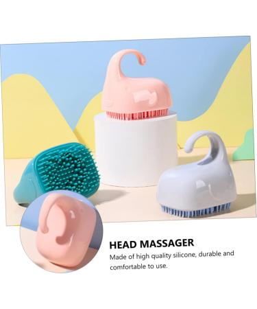 Toyvian Silicone Shampoo Brush - Infant Scalp Massager & Hair Cleaner - ABS Pink Baby Hairbrush - Buy Online on GoSupps.com