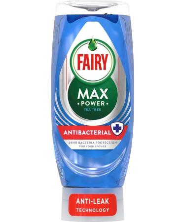 Fairy Max Power Antibacterial Washing Up Liquid with Tea Tree Extract 640ml 2Pk + Our Gift for You: Organza Small Bag Size: 9x7x0.1cm - Buy Online on GoSupps.com