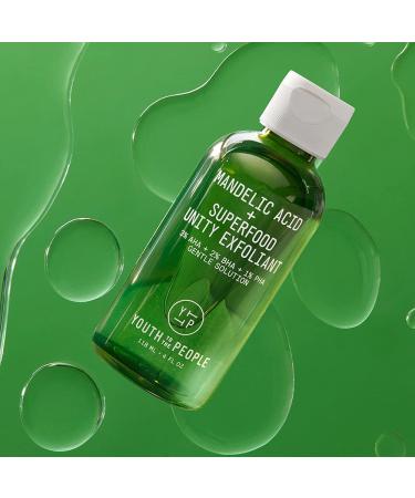 Youth To The People Mandelic Acid + Superfood Unity Exfoliant Travel Size - Gentle Exfoliator with BHA & AHA - Vegan Facial Toner for Clear Pores (1oz) - Buy Online on GoSupps.com