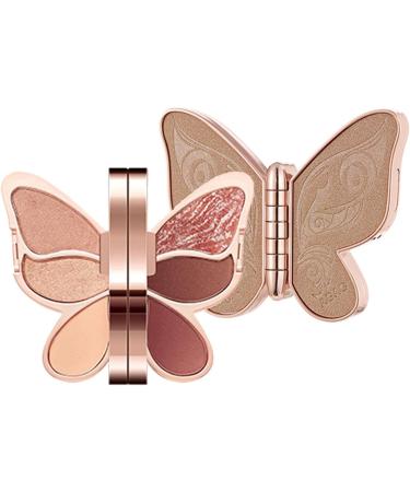 Butterfly Shape Eyeshadow Palette | Natural Matte Shimmer Glitter High Pigmented Eye Shadow Pallete Set | Matte Glitter Long Lasting Eye Shadow Pallet Chocolate Mousse Color - Buy Online on GoSupps.com