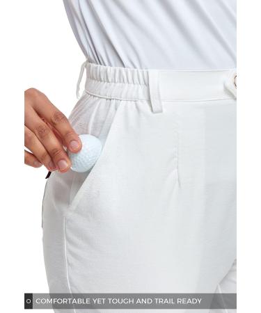 Women's Slim Fit Stretch Golf Pants with Pockets - Bright White - Size Large - Buy Online on GoSupps.com