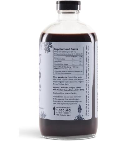Elderberry Syrup with Blue Agave | Immune Support | USDA Organic Certified | Non-GMO | Vegan | Gluten-Free (16 oz) 16 Fl Oz (Pack of 1) - Buy Online on GoSupps.com