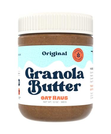 Oat Haus Organic Original Granola Butter | Peanut-free, Almond (Tree-Nut) Free, & School-Safe (Top 8 Allergen Free) | Sunflower Seed & Cookie Butter Alternative | 12 oz (1 Jar) Original 12 Ounce (Pack of 1)