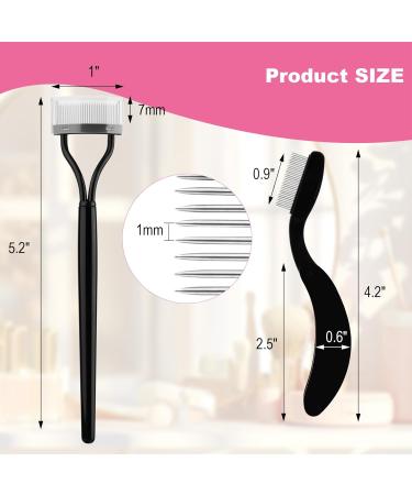 Beautyflier Eyelash Separator Comb - 2 Pack Foldable Metal Mascara Applicator with Cover for Perfect Lash Lift & Separation - Ideal for Eyebrow Waxing - Black - Buy Online on GoSupps.com