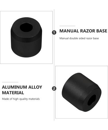 Beaupretty Shaving Brush & Metal Razor Stand for Men - Double-Sided Manual Razor & Shavemate Mini Facial Razor - Compact & Stylish 3.8x3.3cm Black Design - Buy Online on GoSupps.com