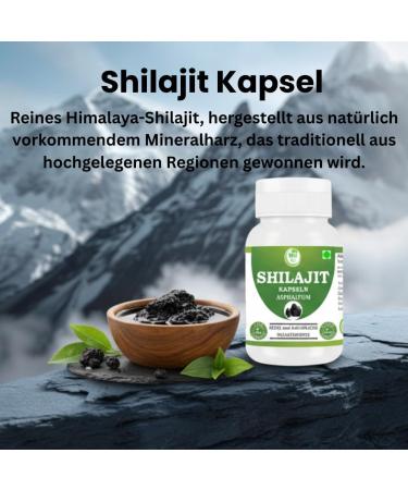  Morsan Healthcare Shilajit (Asphaltum) Capsules | Pack of 60 x 500 mg Vegetarian Capsules | Natural Food Supplement | GMP Certified | Gluten-Free (240) - Buy Online on GoSupps.com