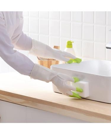 KKRAUS 3 Pairs Long Cuff Cleaning Gloves Household Dishwashing Gloves Reusable Kitchen Rubber Gloves Non-Slip Washing Up Gloves (Color : Pink Size : A) - Buy Online on GoSupps.com