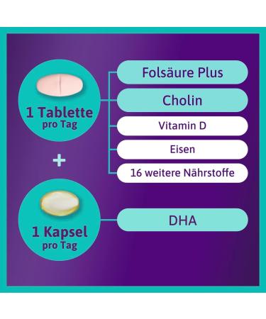 Femibion 3 Lactation - Daily Nutritional Supplement with Choline DHA & Folic Acid | 16-Week Pack (2 x 112 Pieces) - International Shipping Available - Buy Online on GoSupps.com