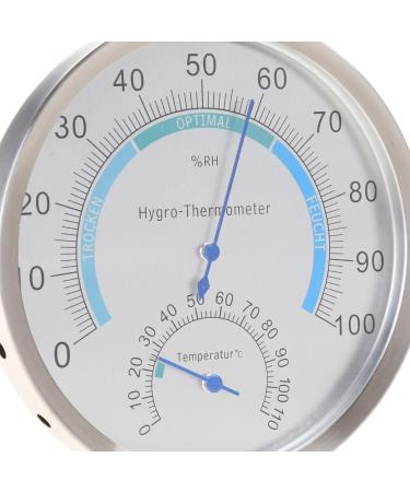 MOMOJIA Thermometer - 5-in-1 Indoor Outdoor Hygrometer & Temperature Humidity Monitor | Stainless Steel Gauge for Accurate Humidity & Temperature Reading - Ideal for Home & Garden - Buy Online on GoSupps.com