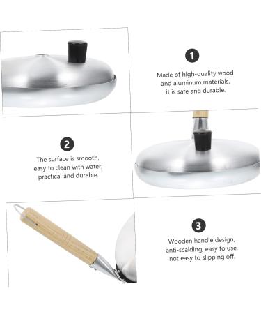 PRETYZOOM 1pc Frying Pan Paella Skillet Pan Pizza Pan Deep Frying Pot Japanese Frying Pot Flat Breakfast Grill Pan Frying Skillet Oven Pans Frying Wok with Cover Wood Small Pan 16c - Buy Online on GoSupps.com