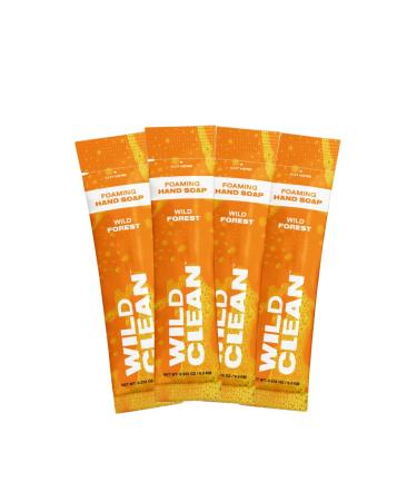 | Foaming Hand Soap Refill Powders | Eco Friendly Plastic Negative Cruelty Free Wild Forest Scent | 4 Pack Refills Makes 4 11oz Bottles (44oz Total)