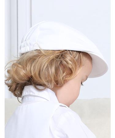 Mint Green Baby Flat Cap | Vintage Drivers Hat | Breathable and Soft | Ages 0-8 | White - Buy Online on GoSupps.com